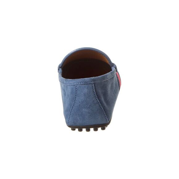 Gucci Web Suede Driver, Blue